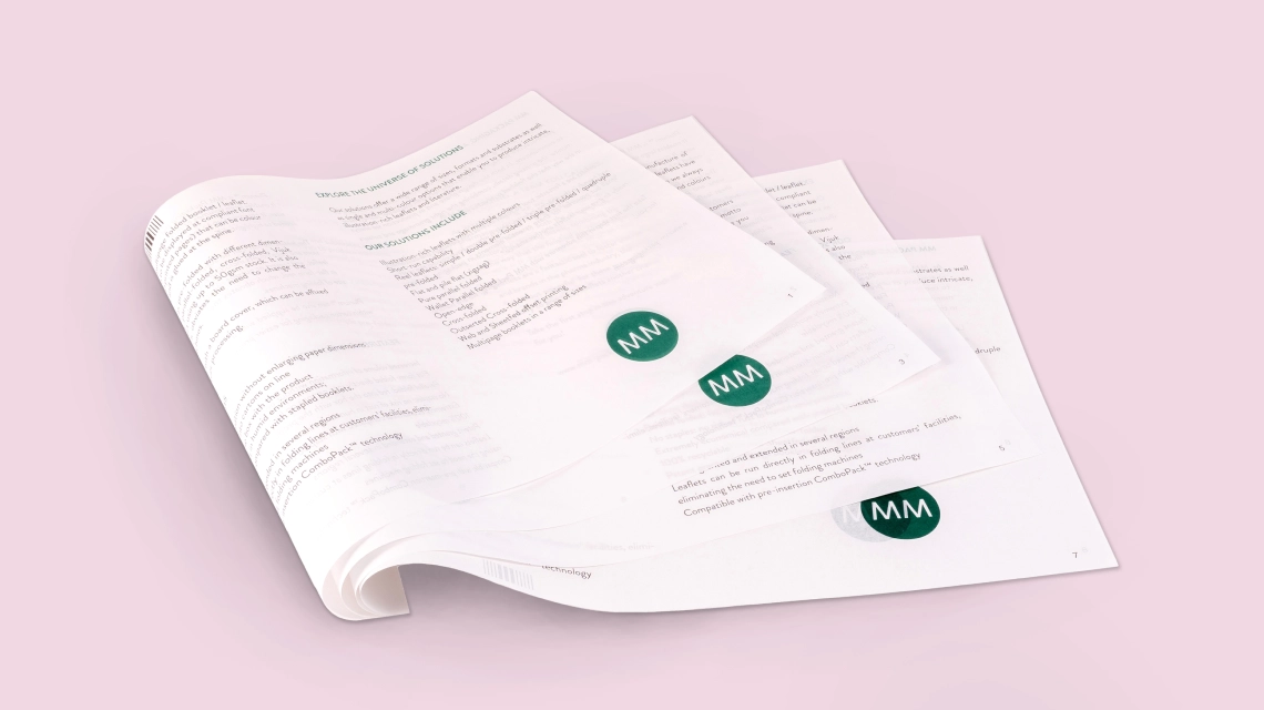 MM Packaging multipage leaflets solutions