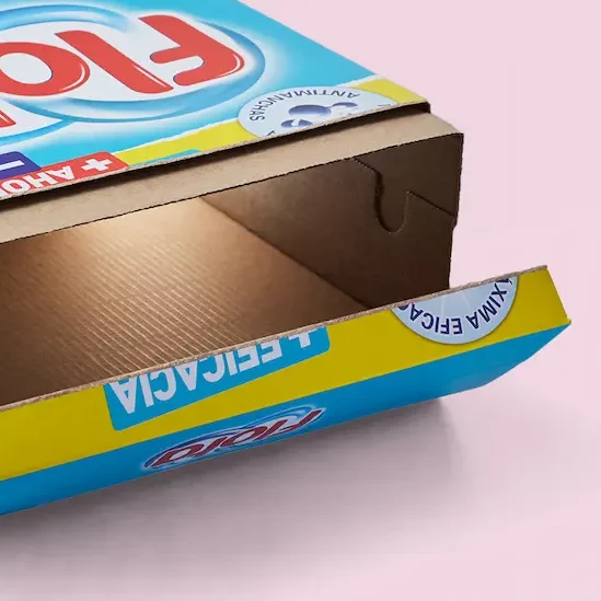 Two piece detergent carton packaging solution