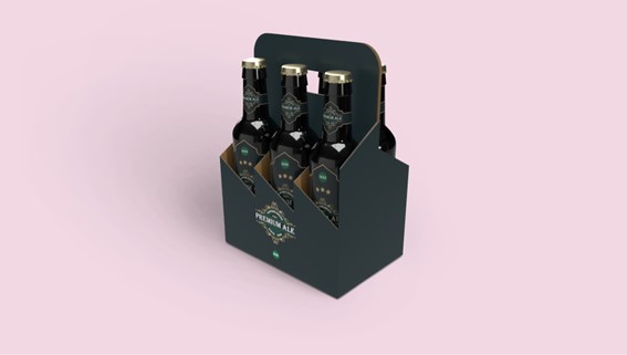 Corrugate packaging bottlecarrier premium