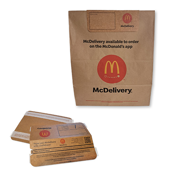 TOPCOLOR PURE BROWN Recycled cartonboard for McDonald's packaging