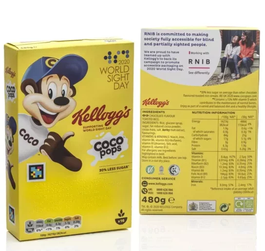 Recycled cartonboard from MM for Kelloggs Coco Pops packaging